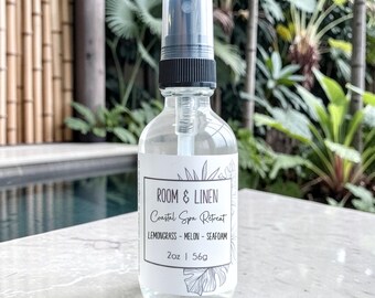 Coastal Spa Retreat Room + Linen Spray | Home Fragrance | 2 oz Travel scent