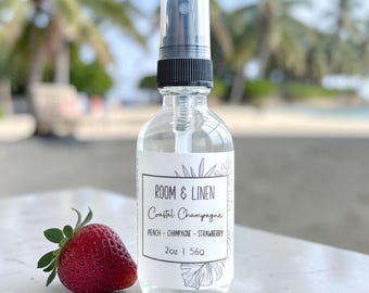 Coastal Champagne Room + Linen Spray | Home Fragrance | 2 oz Travel scent