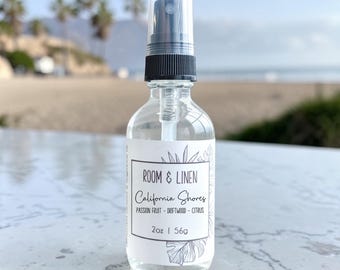 California Shores Room + Linen Spray | Home Fragrance | 2 oz Glass Bottle