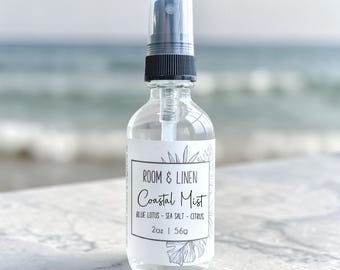 Coastal Mist Room + Linen Spray | Home Fragrance | 2 oz Travel scent