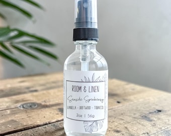 Seaside Speakeasy Room + Linen Spray | Home Fragrance | 2 oz Glass Bottle