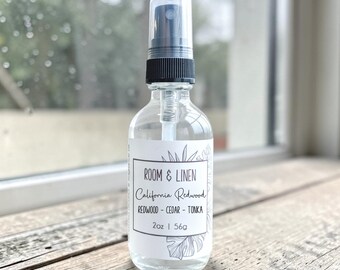 California Redwood Room + Linen Spray | Home Fragrance | 2 oz Glass Bottle
