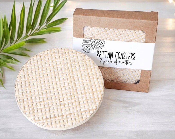 Featured listing image: Coastal Coasters - Beach Table Décor for the Mid Century Modern Home - Set of 2 or more