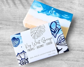 Key West Breeze Soap Bar: Aloe, Shea, Coconut Mango Oils
