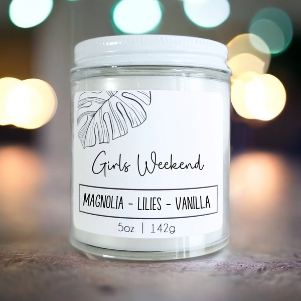 Girls Weekend Candle - Endless Weekend Scented with Magnolia, Sandalwood, and Vanilla Woodwick Summer Candle gifts for her on a Girls Night