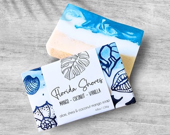 Florida Shores Soap Bar Spa Self care Gifts for her - Bridesmaid Gift for Beach Destination Wedding Hotel Bag - Florida Gifts