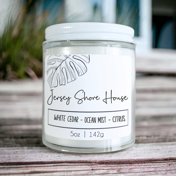 Jersey Shore House, Nautical housewarming, New Jersey Shore House Beach Candle Gift, Cape May, Asbury Park, Seaside Heights, Point Pleasant