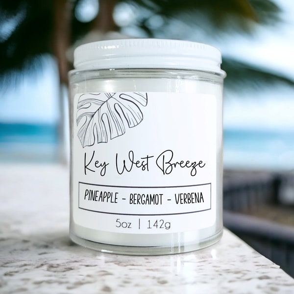 Key West Breeze - Florida Beach Gift for Bridesmaid - Bulk Mini Candles - Gift Set of Room Spray, Candle, and Wax Melts for Birthday