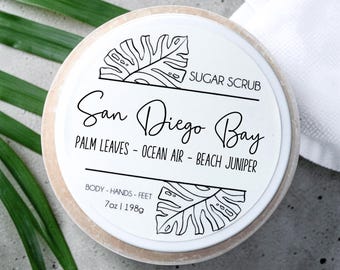 San Diego Bay Sugar Scrub: Coconut Oil Exfoliating Body Scrub for Self-care