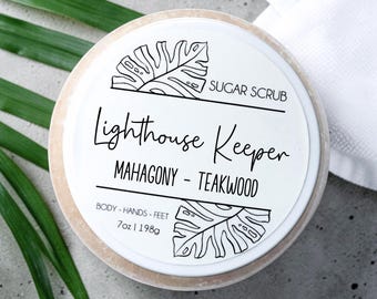 Lighthouse Keeper Sugar Scrub | Self Care for Bath Scrubs and Relaxation | Gifts for Him