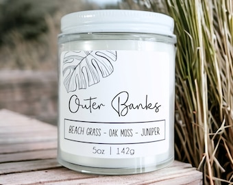 Outer Banks Wood Wick Candle: North Carolina OBX Coastal Home Fragrance