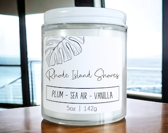 Rhode Island Shores Candle: Soy Blend Wood Wick Candle