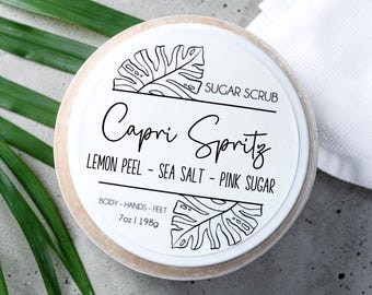 Capri Spritz Sugar Body Scrub | Summer Self Care for Bath and Relaxation - Coastal Spa Bridesmaid Gifts