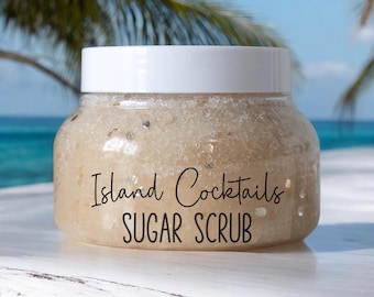 Island Cocktails Sugar Scrub | Self Care for Bath Scrubs and Relaxation | Gifts for Her