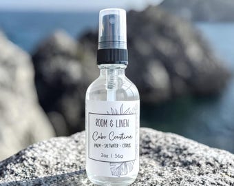 Cabo Coastline Room + Linen Spray | Coastal Home Fragrance | 2 oz Travel scent | Beach House Air Mist