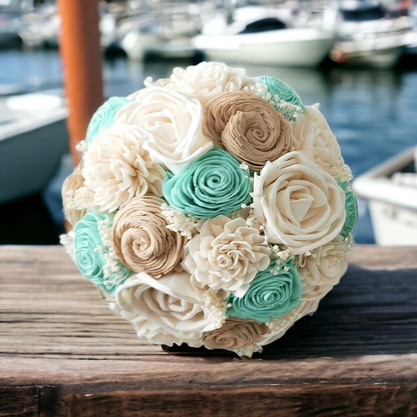 Beach Wedding Bouquet - Starfish Bridesmaid Flowers for Nautical Destination Wedding - Elopement Wedding Flowers