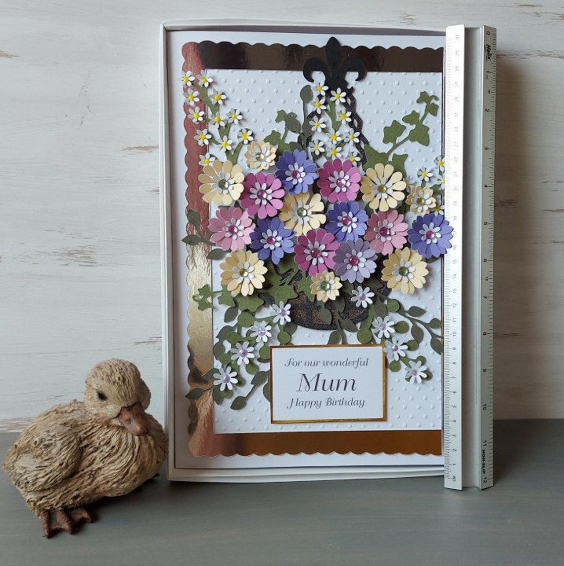 Handmade a4 boxed greeting card personalised Etsy