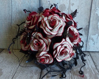 Book bouquet Dracula paper wedding flowers