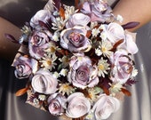 Touch of copper paper rose bouquet