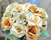 Map bouquet Paper roses created from middle earth maps posy