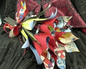Comic book flowers calla lily wedding bouquet Spiderman paper flower wedding flowers