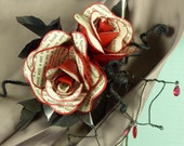 Dracula rose hairclip or corsage