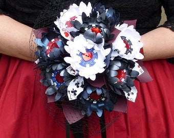 Carta margherita bouquet Las Vegas poker chip carta da sposa posy