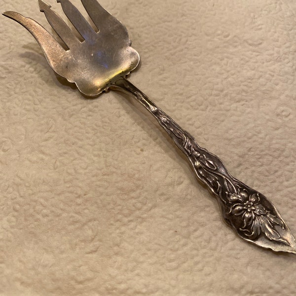 Sterling Silver Unger Bros. Narcissus Sardine Serving Fork Gorgeous