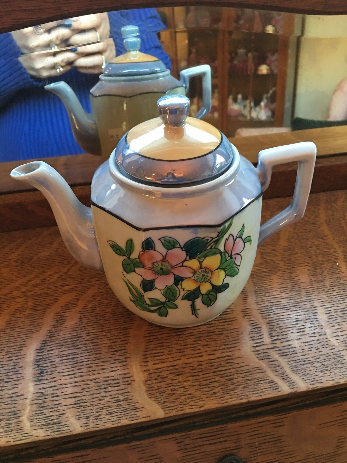 Lusterware Vintage Teapot Made in Japan Floral Etsy