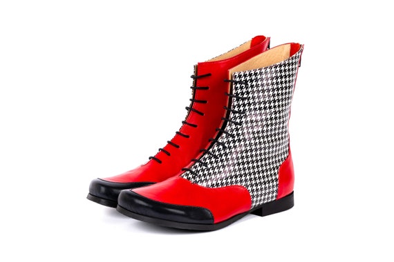 funky leather boots