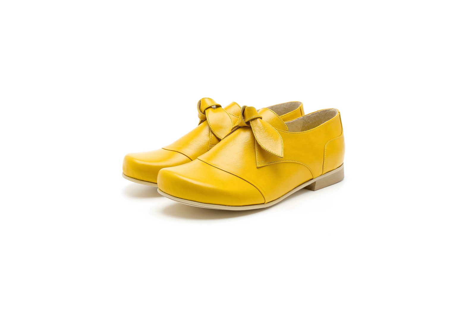 Women's shoes yellow leather shoes handmade Etsy