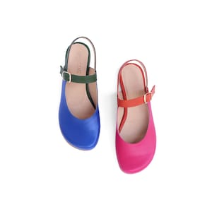 Handmade flat Women's colorful  Closed Toe Sandals