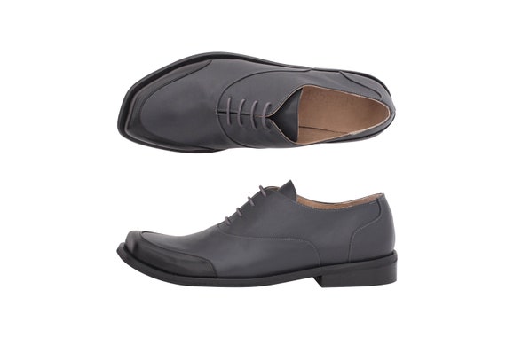 gray formal shoes