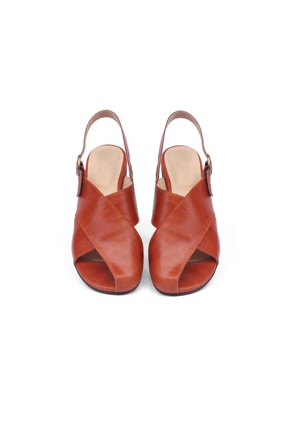 Crossover slingback cheap sandals