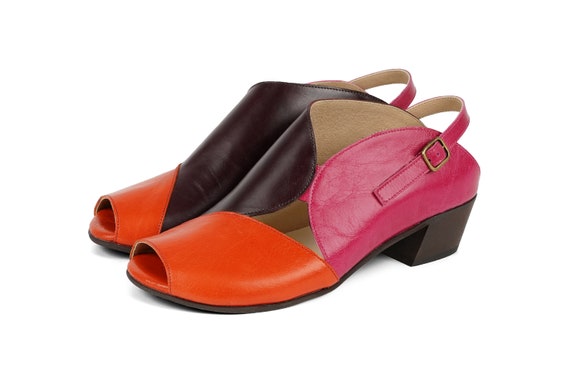 colorful leather sandals