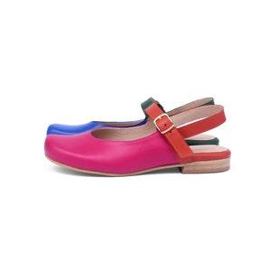 Handmade flat Women's colorful Closed Toe Sandals image 4