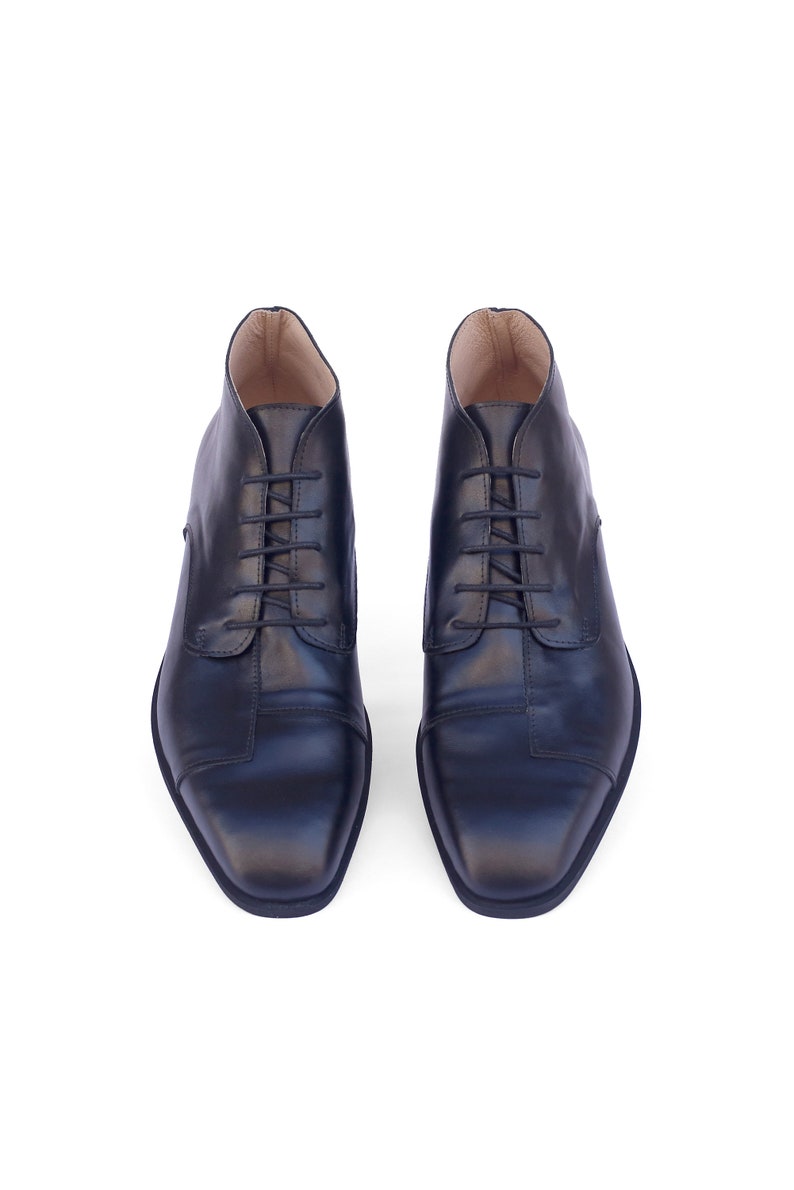 Men's Black Leather Lace-up Oxfords ADIKILAV image 2