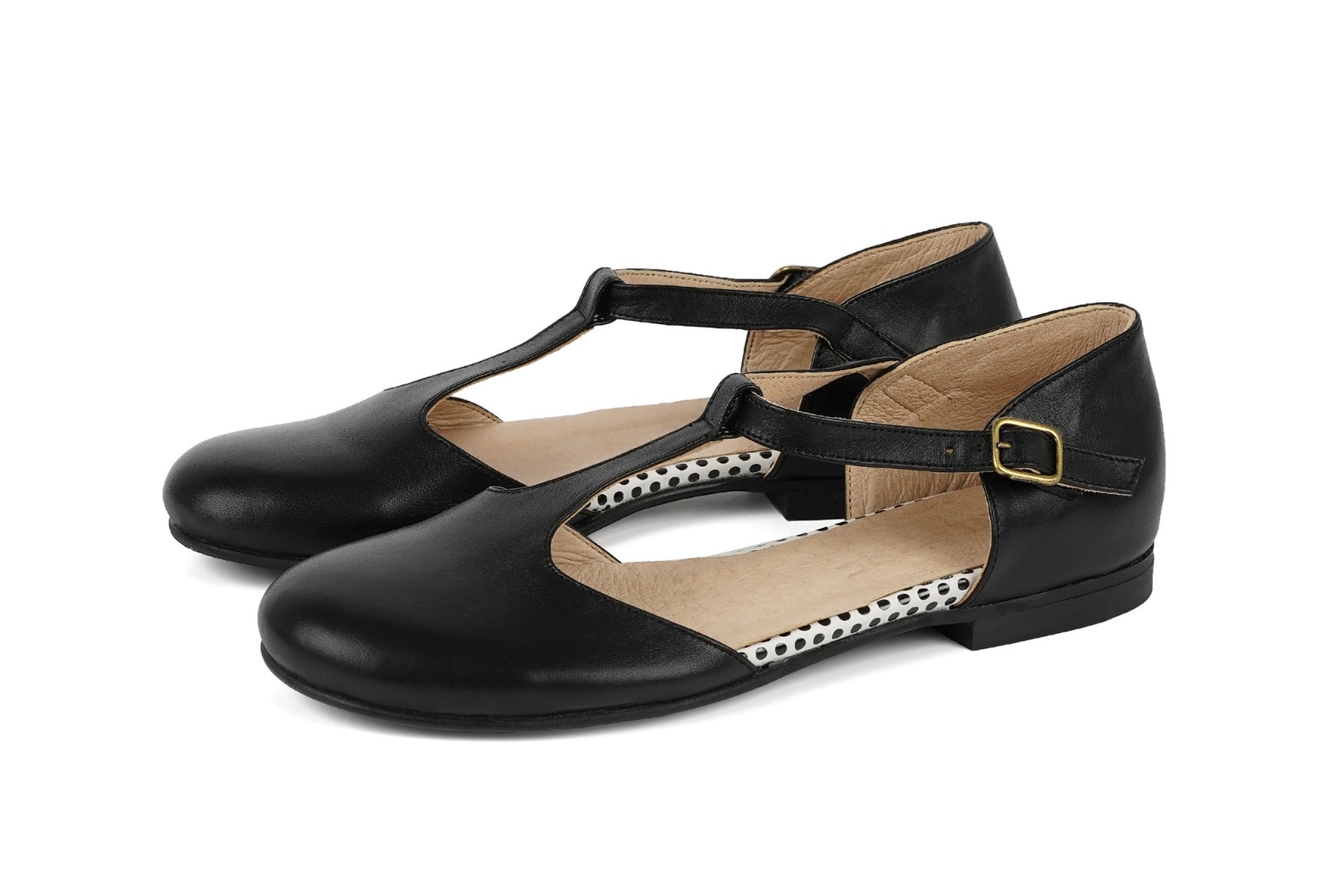 leather t strap mary janes