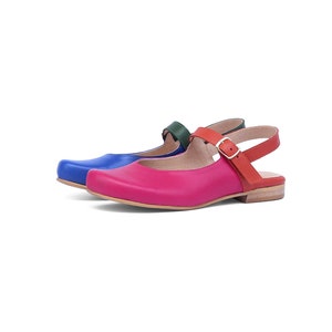 Handmade flat Women's colorful Closed Toe Sandals image 3