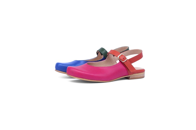 Handmade flat Women's colorful Closed Toe Sandals image 3