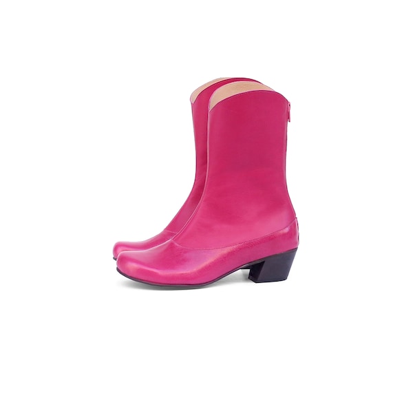 Bottes en cuir pour femmes Bottes d’équitation mi-mollet, ADI KILAV