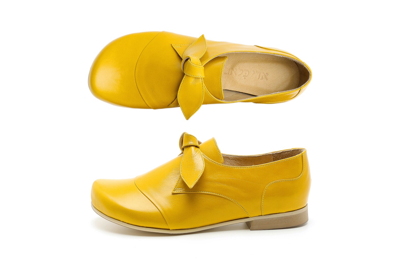 Women's shoes yellow leather shoes handmade Etsy
