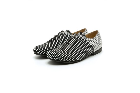 black and white oxford shoes