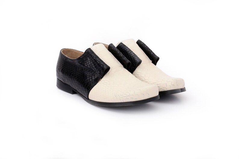 cream leather shoes