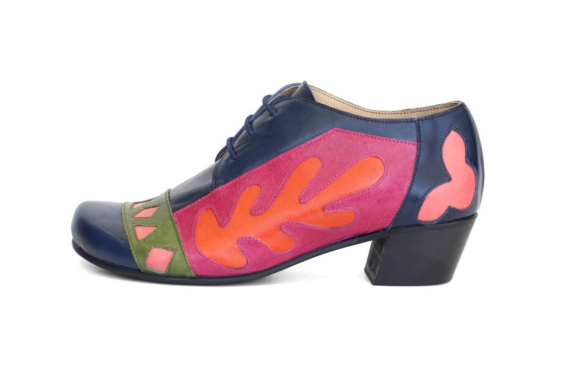 ADIKILAV Colorful Women's Shoes Matisse-Inspired Wearable Art Handmade Low heel Free Shipping image 3