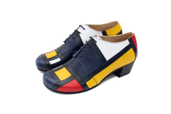 ADIKILAV Kleurrijke Damesschoenen Mondriaan geïnspireerde - Etsy België
