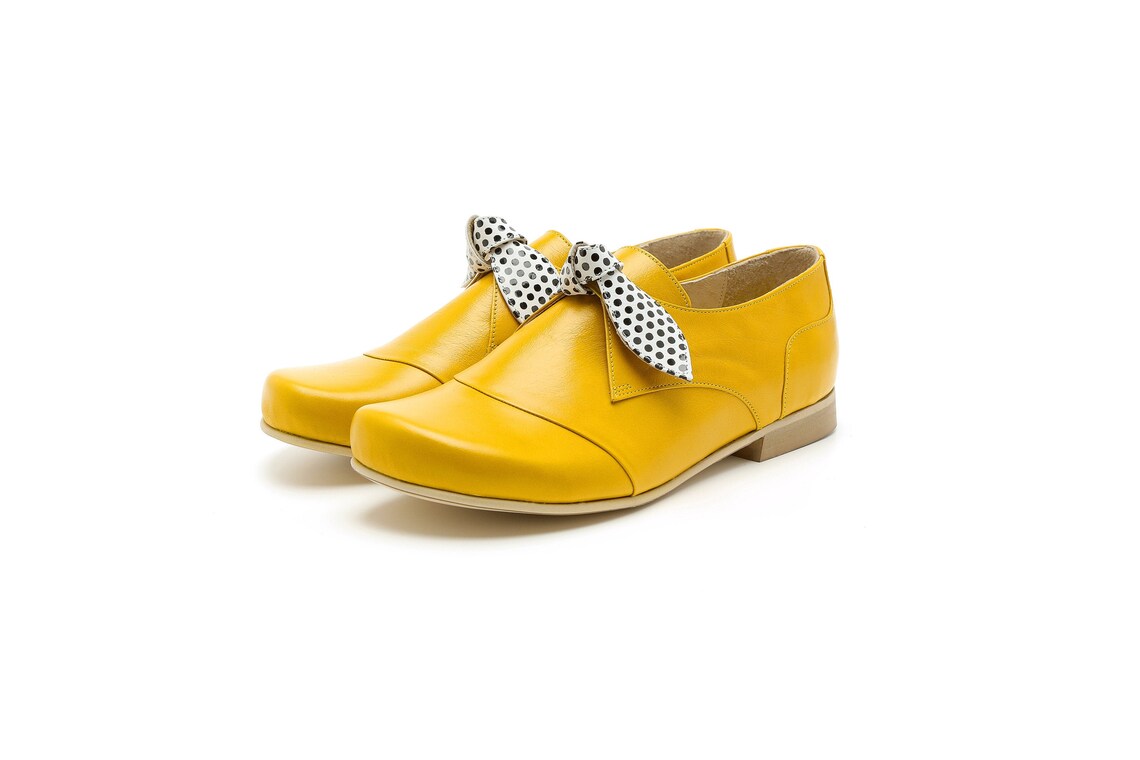 Women's shoes yellow leather shoes handmade Etsy