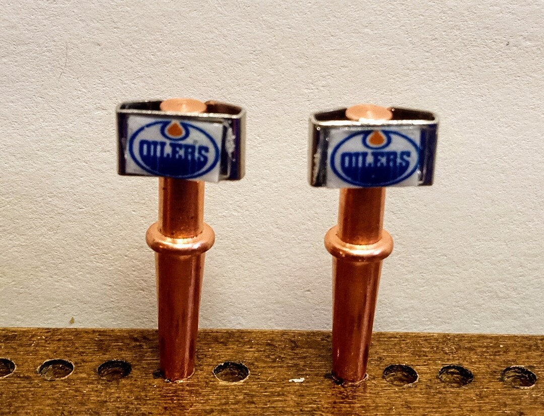 2 Edmonton Oilers Hockey Cribbage Board Pegs on Copper Metal Etsy