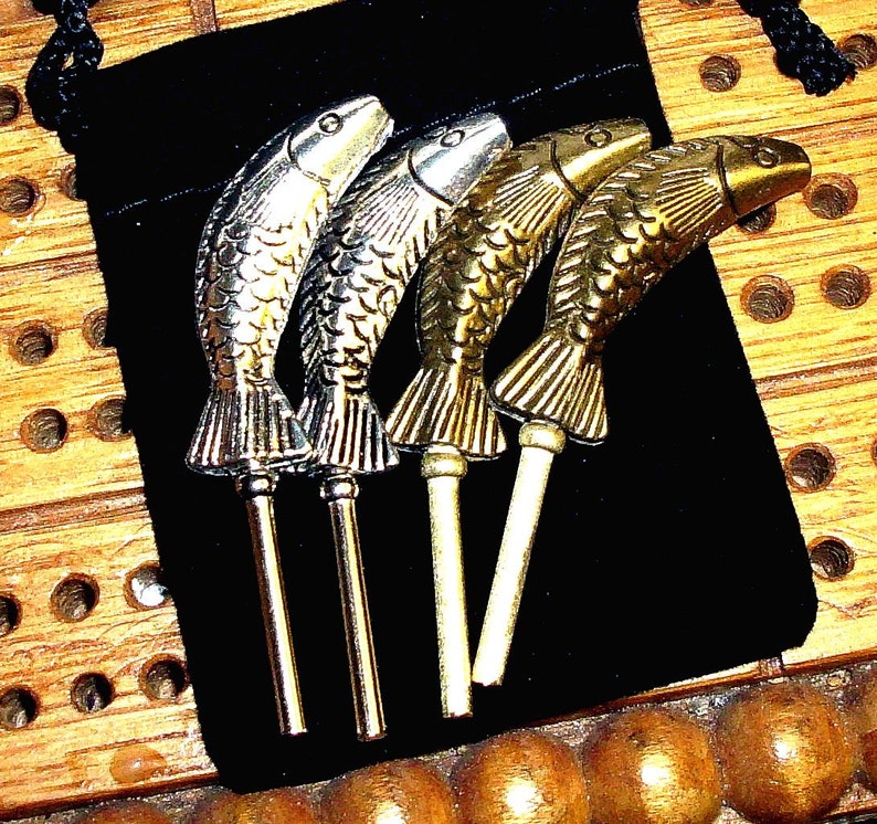 4Cribbage Board Pegs 2Silver 2Gold Leaping Etsy