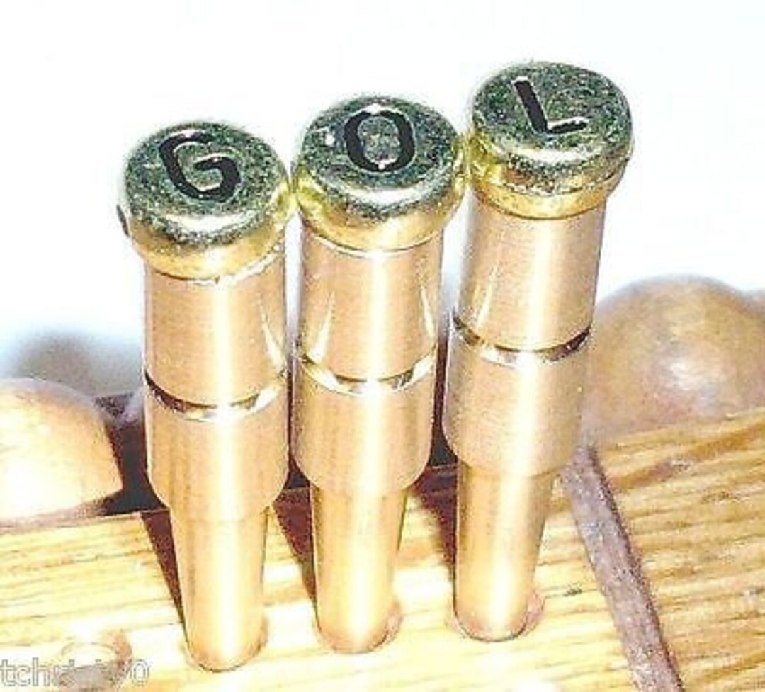 3 Personalized Cribbage Board Pegs, 3 Gold Metal Pegs Custom Letter You